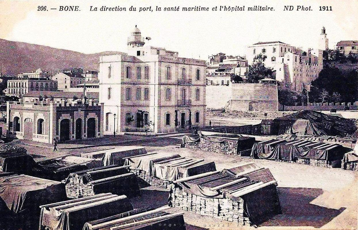 Bone - Direction du Port, Sante Maritime et Hopital Militaire - 1911.jpg